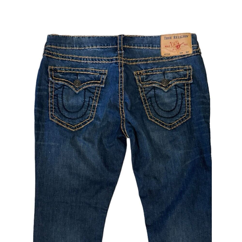 True Religion Geno Super T Jeans 40 x 33 Copper Stitching Relaxed Y2K Vintage
